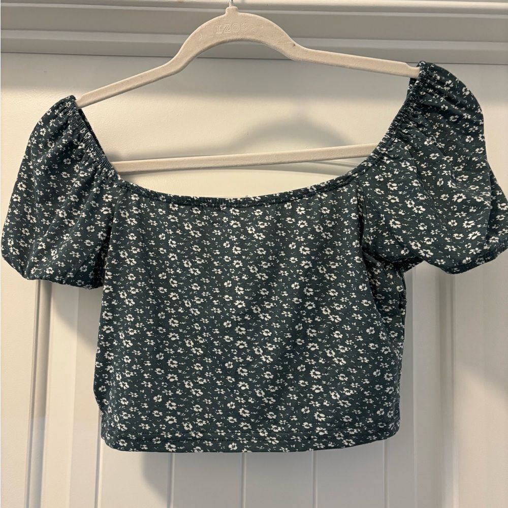 SHEIN Women’s Floral Off-Shoulder Crop Top Size Small
